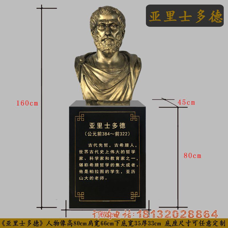 西方哲学家亚里士多德头像铜雕 西方哲学家亚里士多德头像铜雕