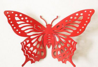 彩色不锈钢镂空蝴蝶雕塑