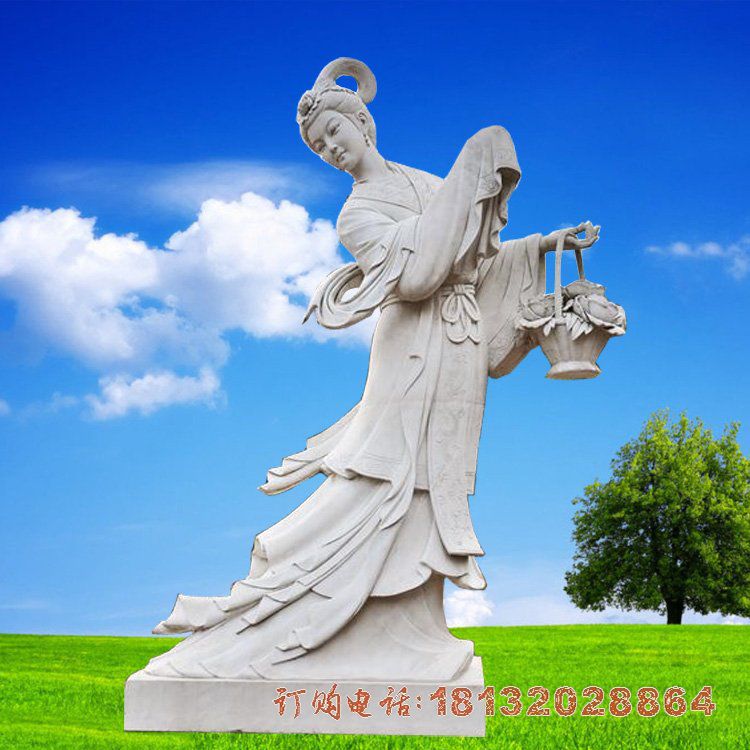 大理石天女散花石雕