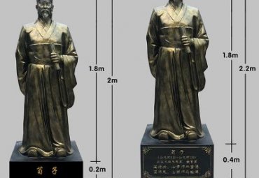 校园古代思想家荀子铜雕