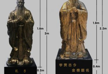 校园古代名人孔子行教像铜雕
