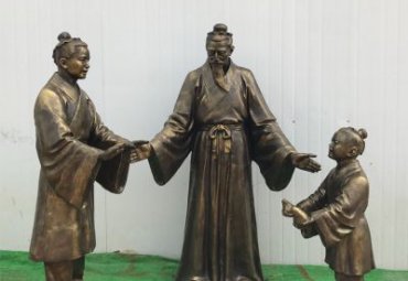 古代故事孔融让梨人物铜雕
