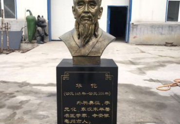 古代医学名人华佗头像铜雕