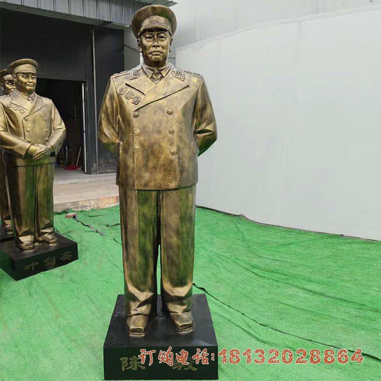 十大元帅陈毅铜雕