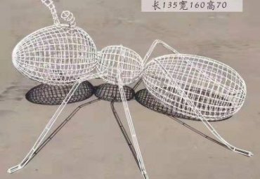 公园不锈钢编织蚂蚁雕塑