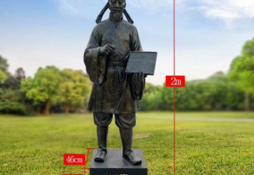 古代名人发明家毕昇铜雕