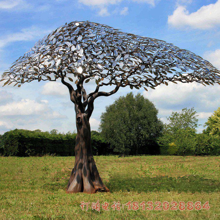 公园不锈钢抽象树雕塑
