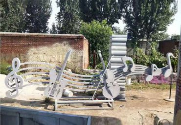 不锈钢音符乐器雕塑