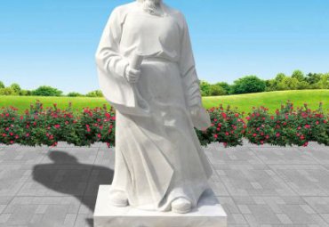 大理石古代名人范仲淹石雕