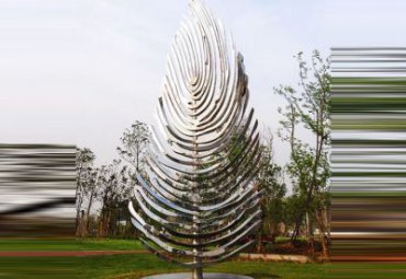 公园不锈钢镜面抽象树雕塑