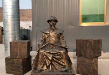 古代坐式名人林则徐铜雕