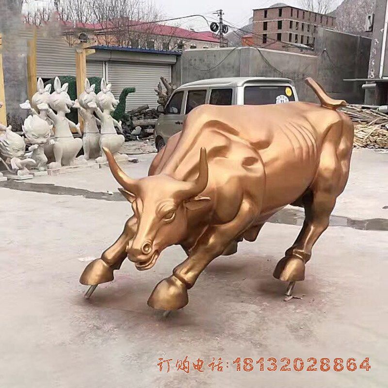 企业华尔街牛铜雕 企业华尔街牛铜雕