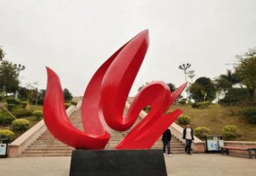 公园不锈钢抽象火苗雕塑