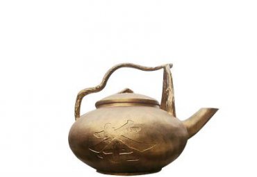 公园景观茶壶铜雕