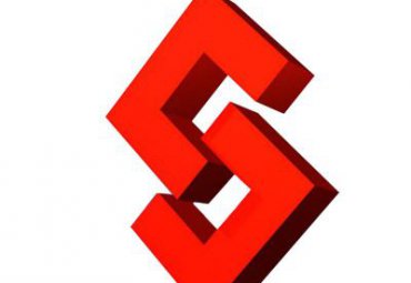 广场不锈钢抽象字母S雕塑