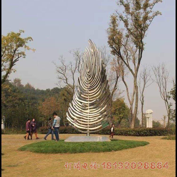 公园不锈钢抽象松树雕塑