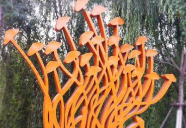 公园不锈钢抽象蘑菇雕塑