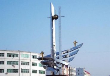 城市不锈钢抽象崛起雕塑
