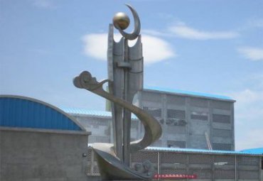 城市不锈钢祥云月亮雕塑