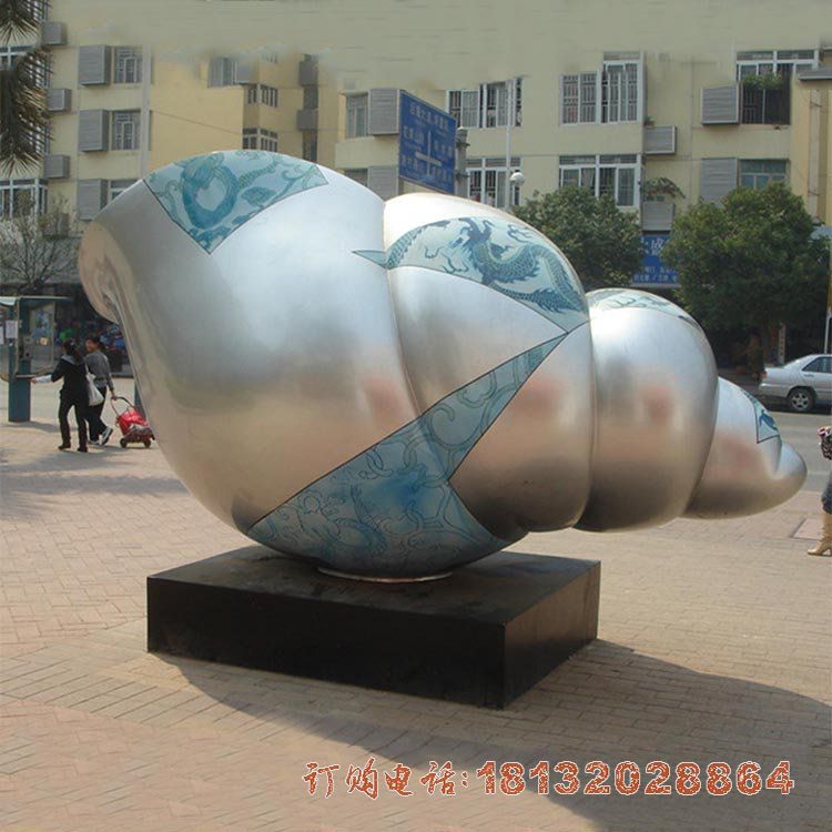 小区不锈钢海螺雕塑 小区不锈钢海螺雕塑