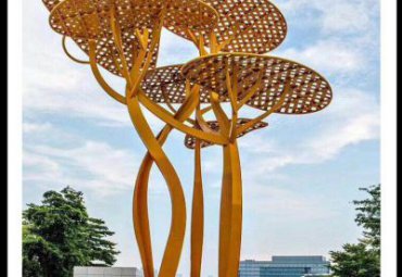 广场不锈钢大型抽象树雕塑
