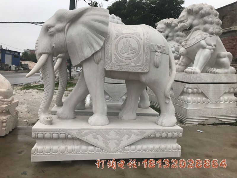 酒店门口石雕如意大象 酒店门口石雕如意大象
