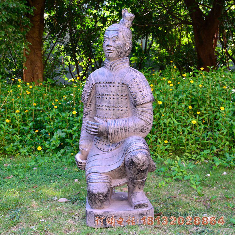 公园仿古兵马俑石雕