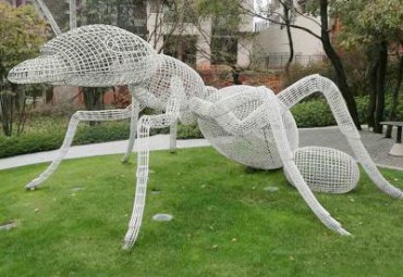 公园不锈钢镂空蚂蚁雕塑