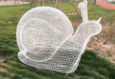 公园不锈钢镂空蜗牛雕塑