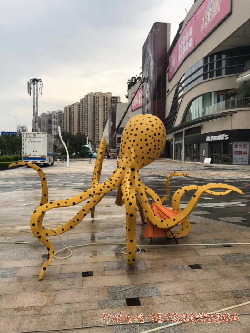 城市不锈钢章鱼雕塑 城市不锈钢章鱼雕塑