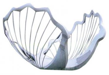 小区不锈钢镂空贝壳雕塑