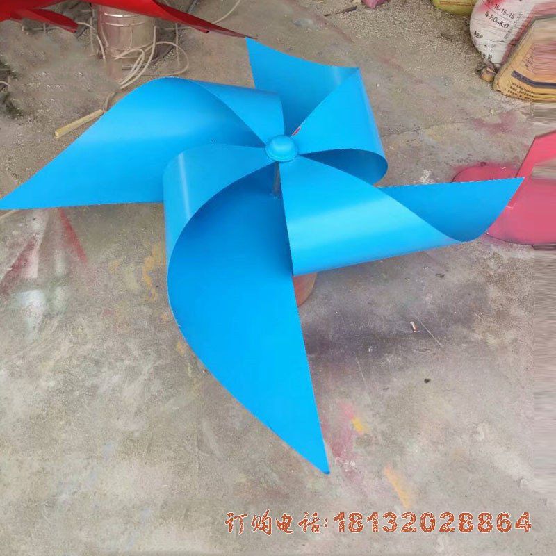 小区不锈钢彩色风车雕塑 小区不锈钢彩色风车雕塑