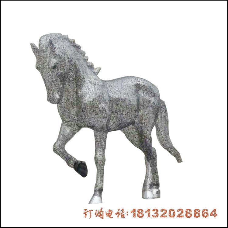 公园不锈钢镂空马雕塑
