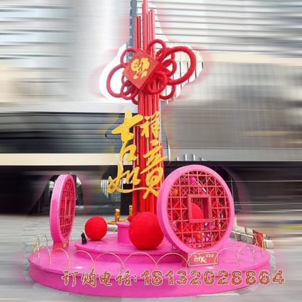 城市不锈钢吉祥如意中国结雕塑