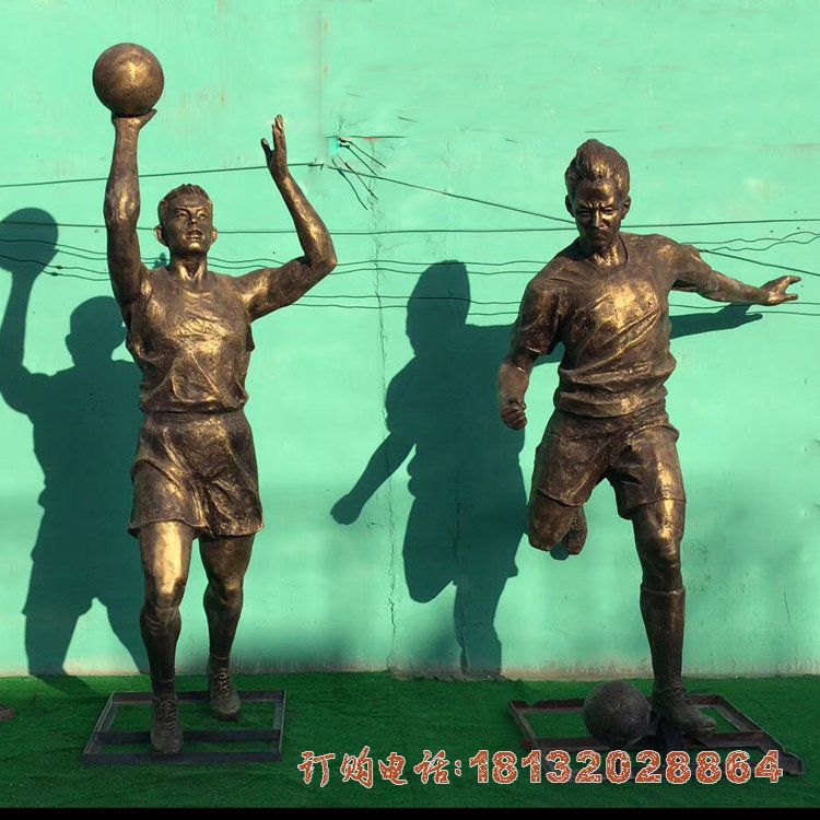 铜雕运动人物打篮球