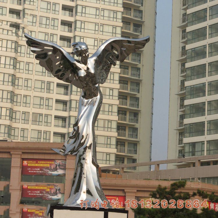 城市不锈钢世界和平女神雕塑