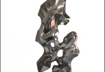 小区不锈钢镜面太湖石雕塑