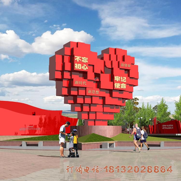 不锈钢的党建雕塑适合摆放的场合