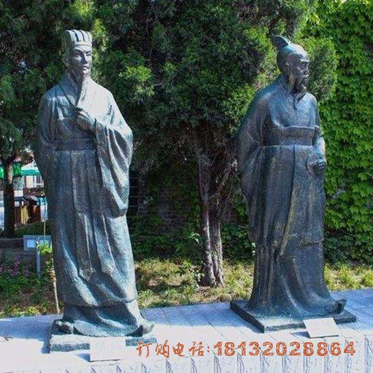 陈平和刘邦铜雕