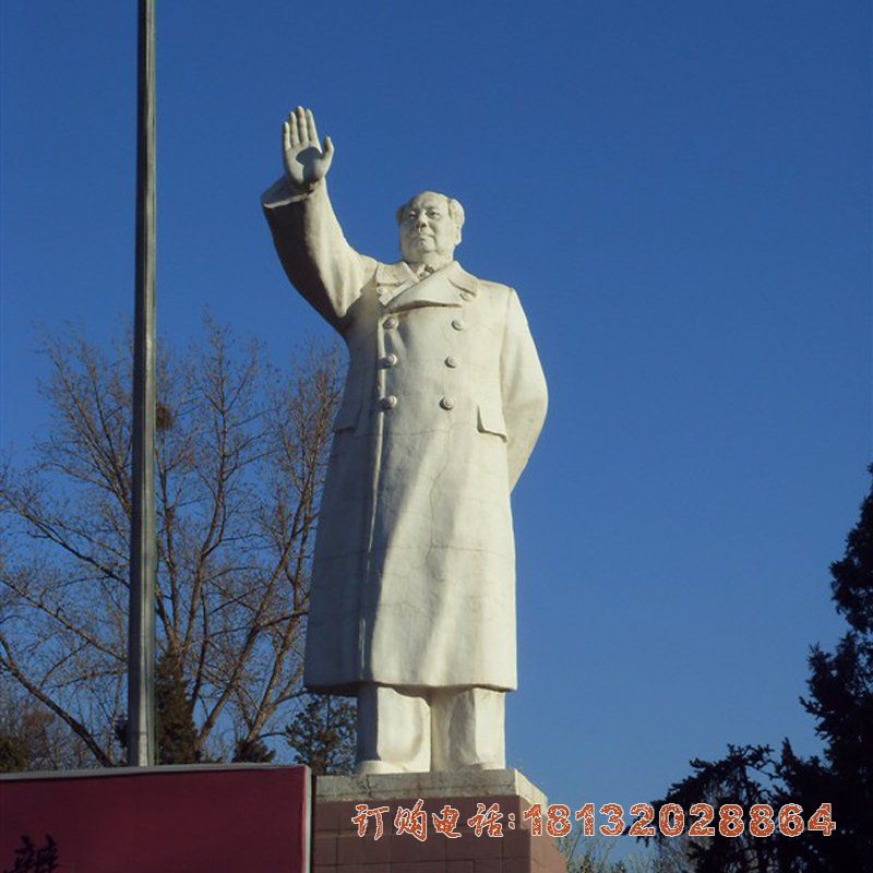 石雕毛主席，广场伟人雕塑 (2)
