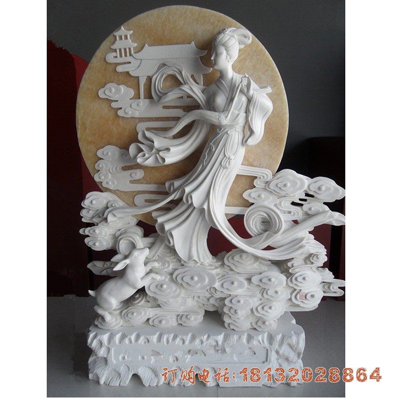 嫦娥石雕，汉白玉嫦娥雕塑