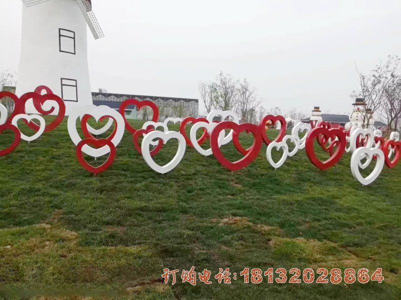 不锈钢抽象爱心雕塑