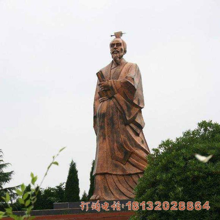 古代政治家管仲石雕
