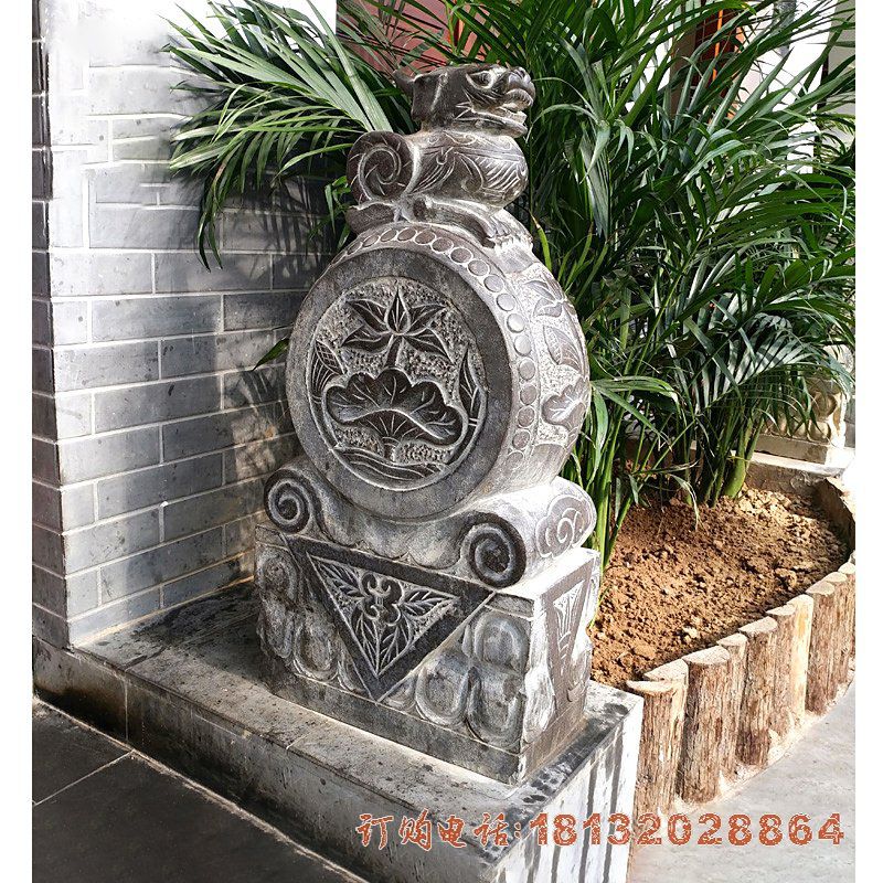 仿古貔貅抱鼓石雕塑