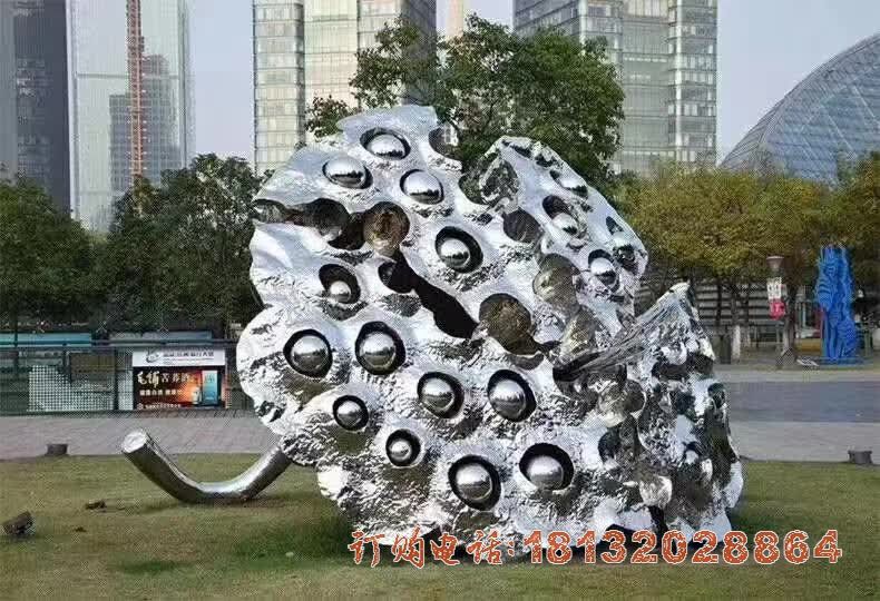 公园不锈钢大型莲蓬雕塑 (2)