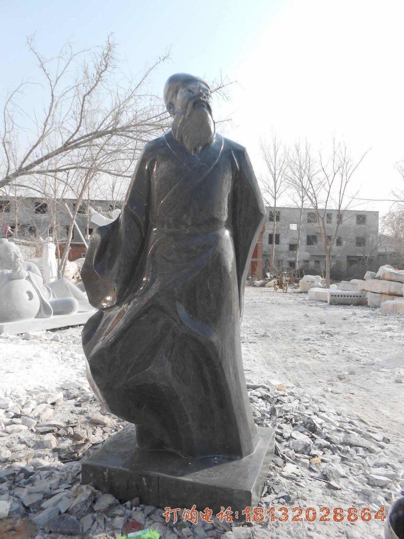 古代人物包拯石雕