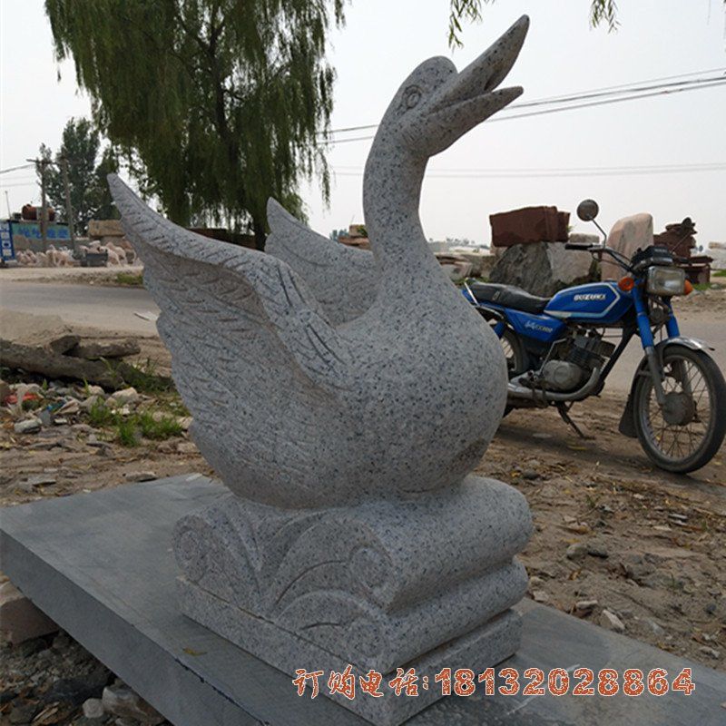 大理石天鹅喷泉雕塑