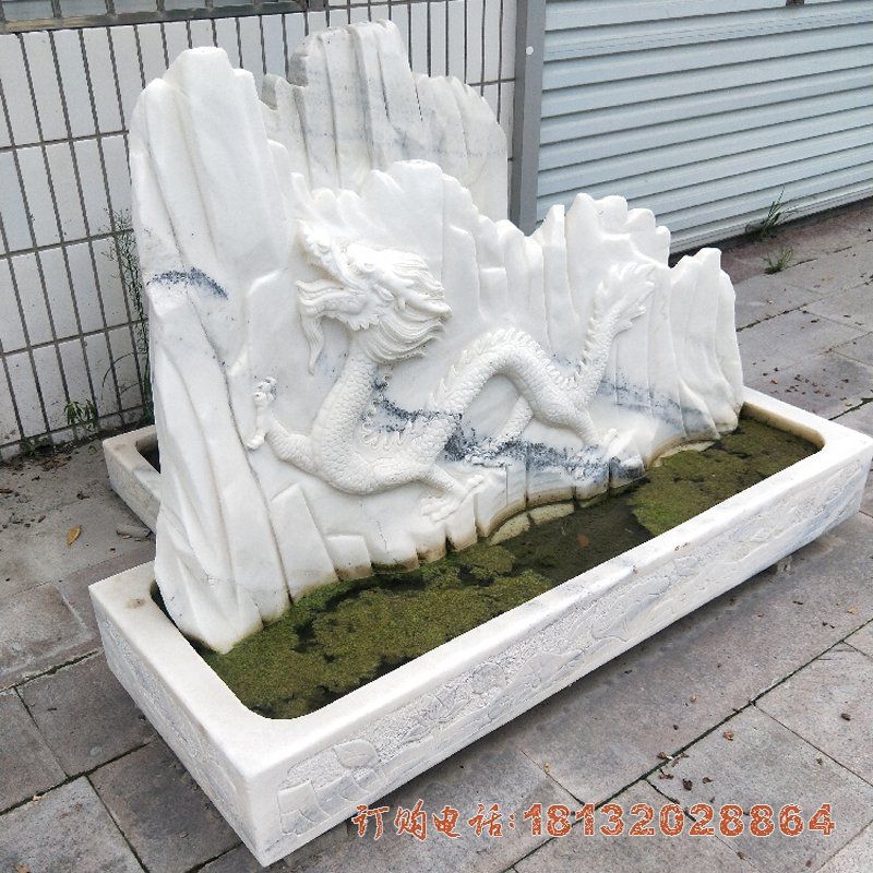 大理石假山水池  石雕公园景观雕塑