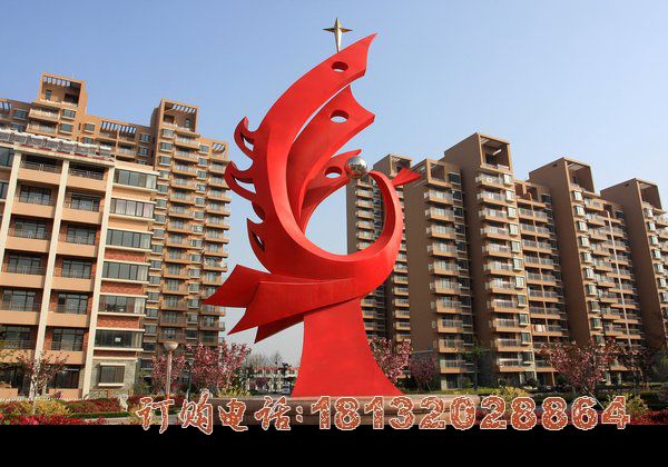 不锈钢抽象凤凰雕塑  小区不锈钢雕塑