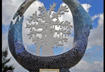 山东不锈钢抽象雪花雕塑工程